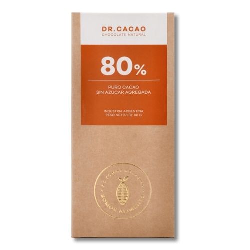 DR CACAO CHOCOLATE 80% SIN AZUCAR