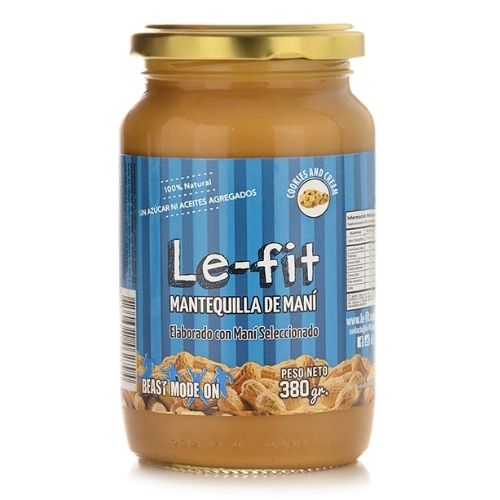 LE-FIT MANTEQUILLA DE MANI COOKIES AND CREAM 380G